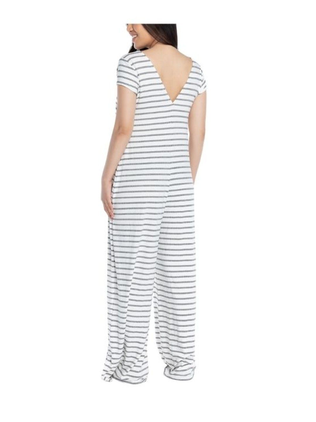 Elin Eloise Nursing Jumpsuit (White Stripes- Image 3)