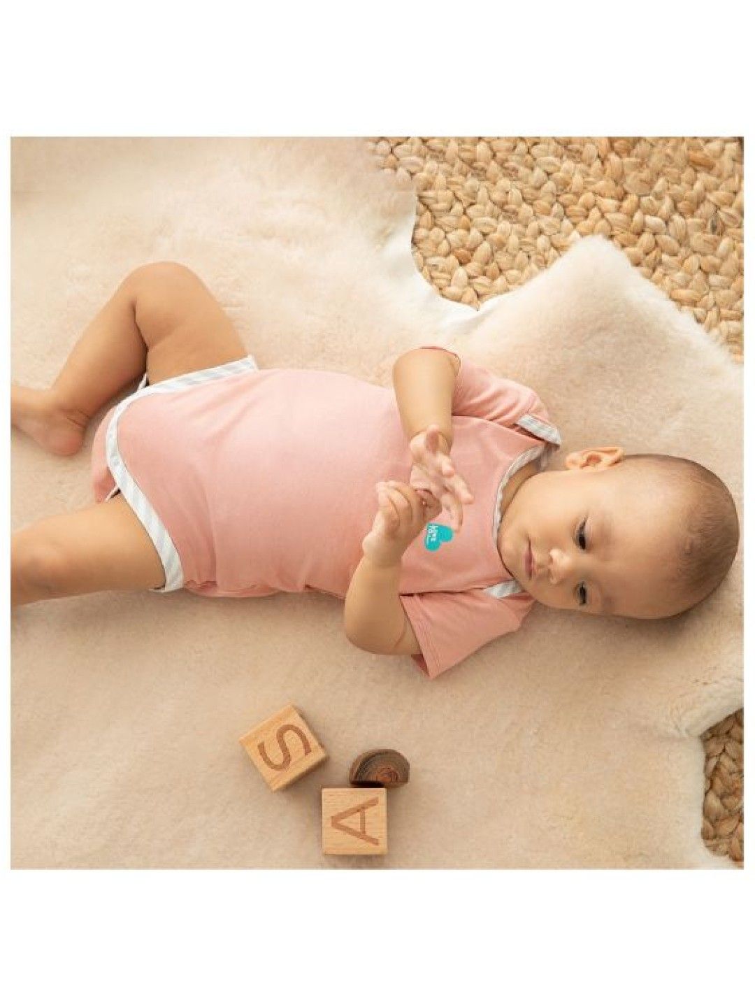 Love To Dream Ecovero Shortsleeve Bodysuit (Rose- Image 3)