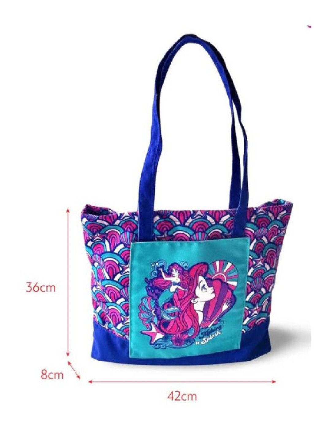 Zippies Lab Disney Princess Ariel Pattern Ditsy Collection - School Tote (Ariel- Image 3)