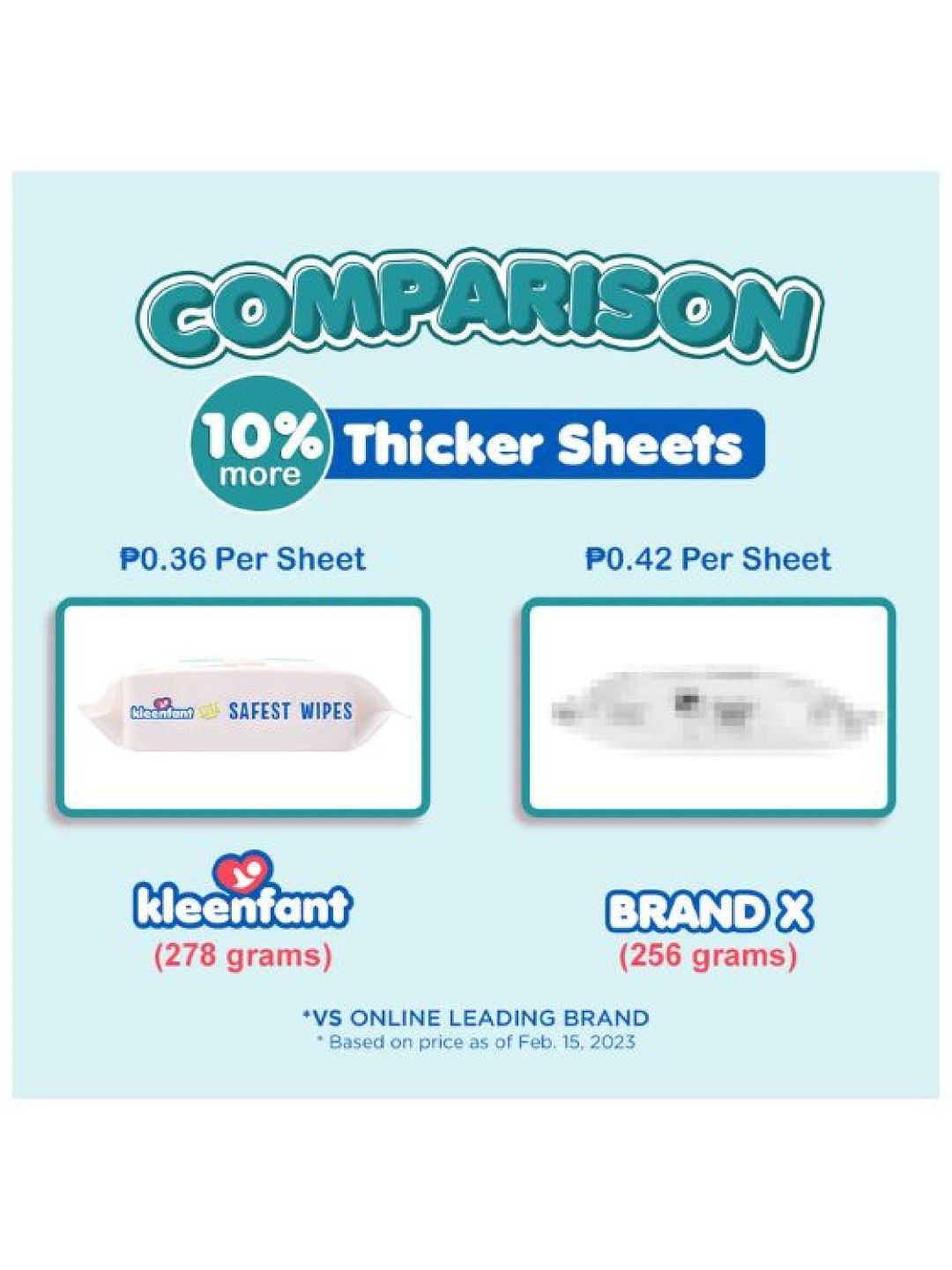 Kleenfant Lite Unscented Baby Wipes 80 sheets (No Color- Image 3)