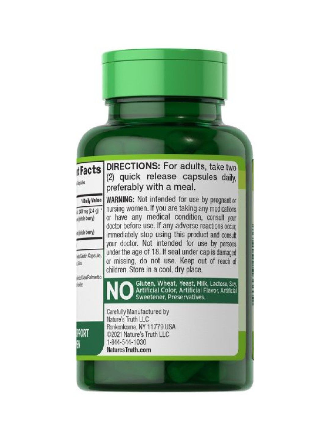 Nature's Truth Saw Palmetto 2400 mg 120 Capsules edamama