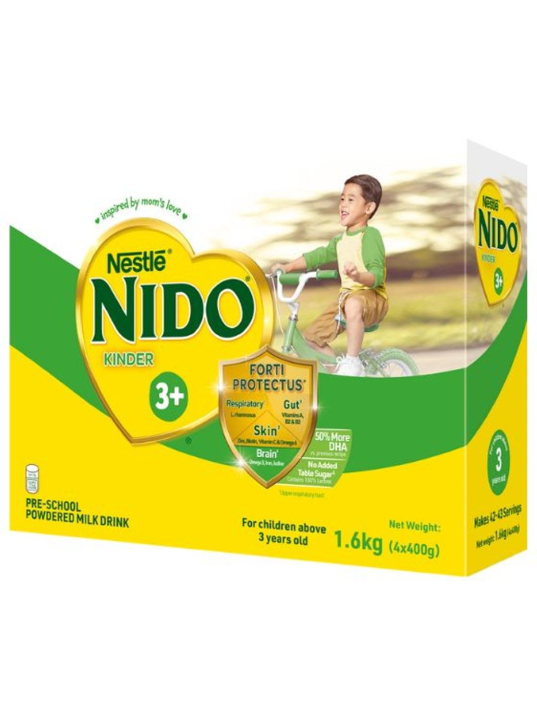 Nido 3+ Powdered Milk Drink For Pre-Schoolers Above 3 Years Old (1.6kg) (No Color- Image 3)