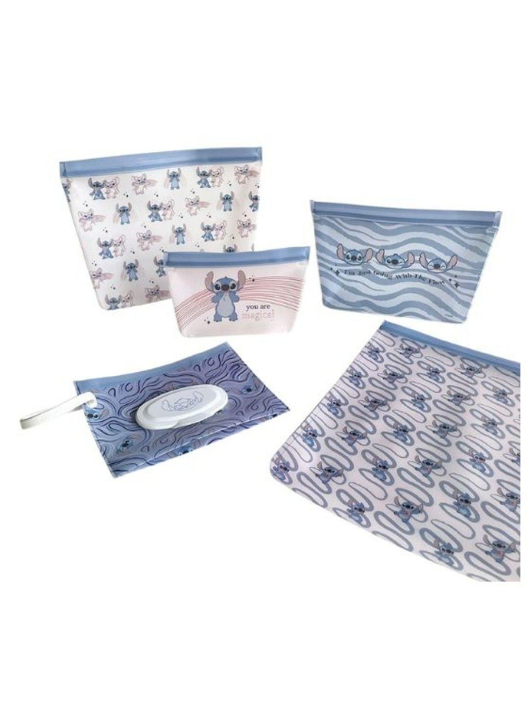 Zippies Stitch 5-pc Bag Organizer Set (with wipes pouch) (No Color- Image 3)