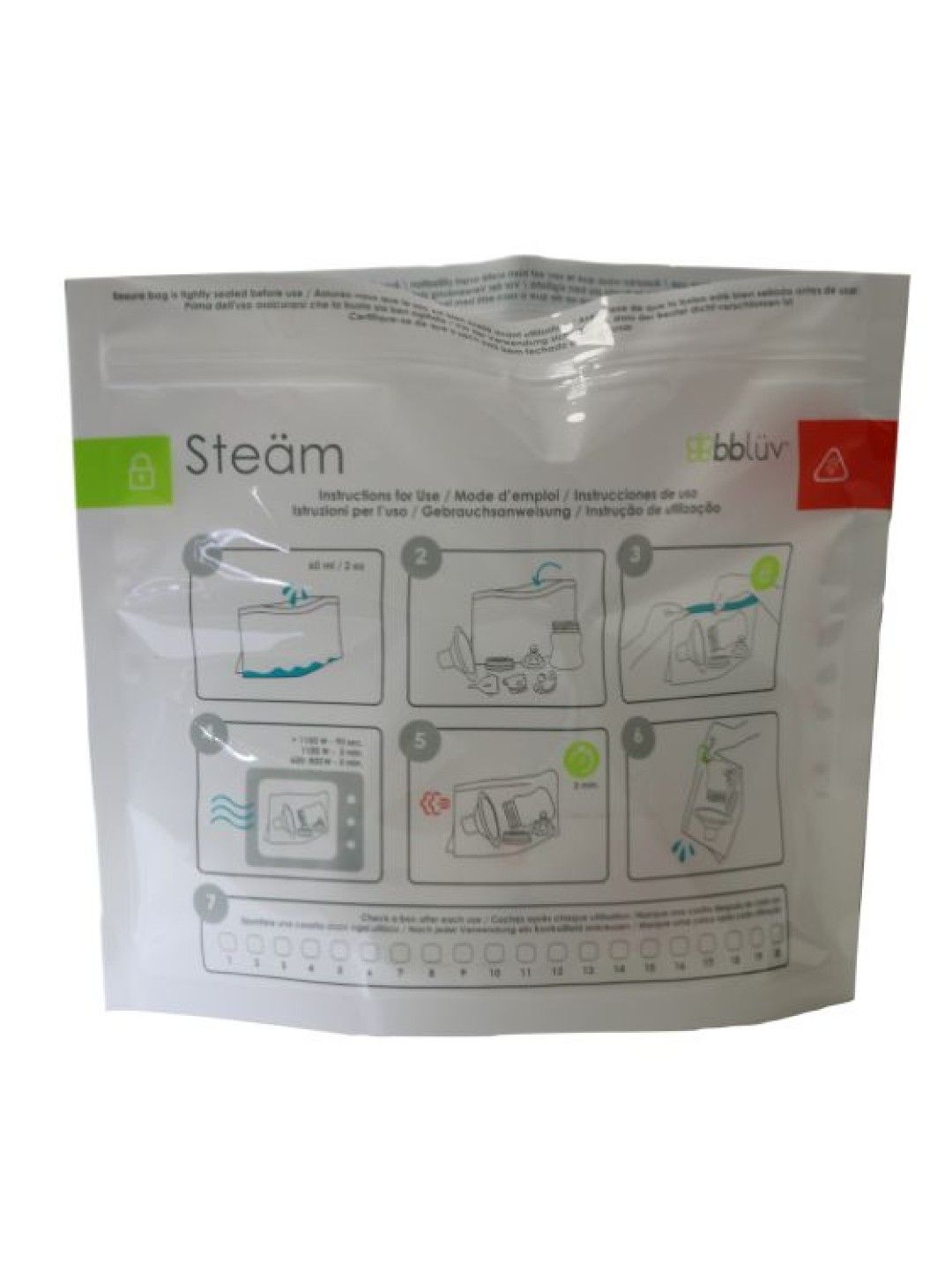 bbluv Steäm: Microwave Quick-Steam Sterilizer Bags (No Color- Image 3)