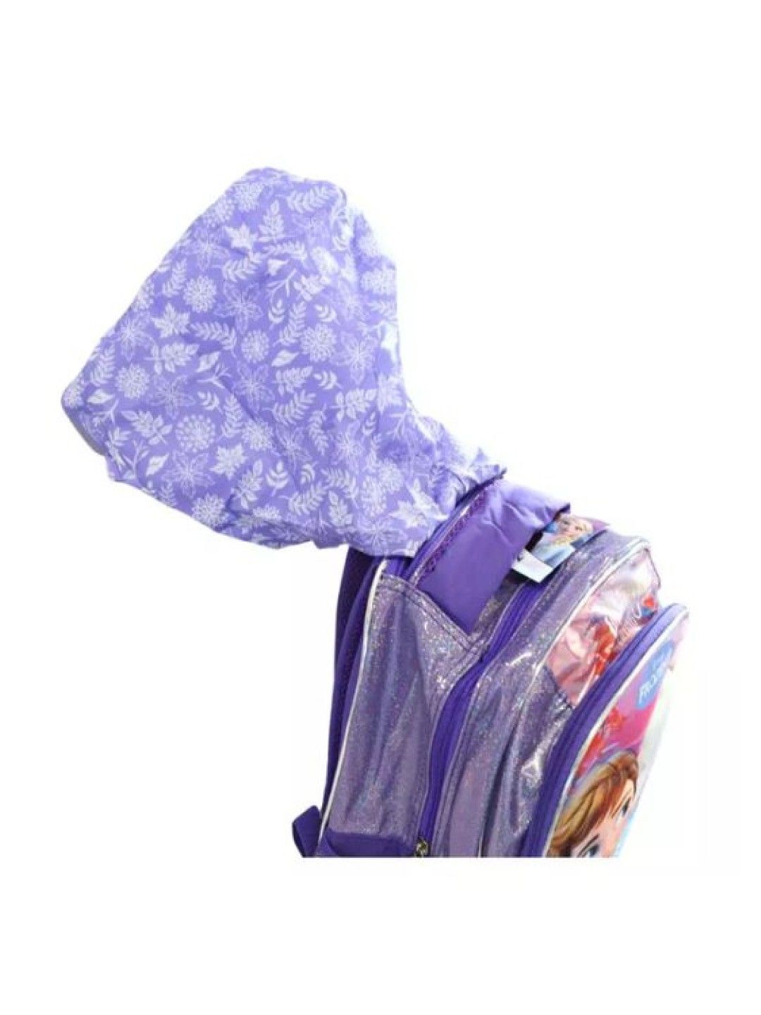 Disney Frozen 3D Elsa and Anna School Backpack with Built-in Rain Hood (No Color- Image 3)