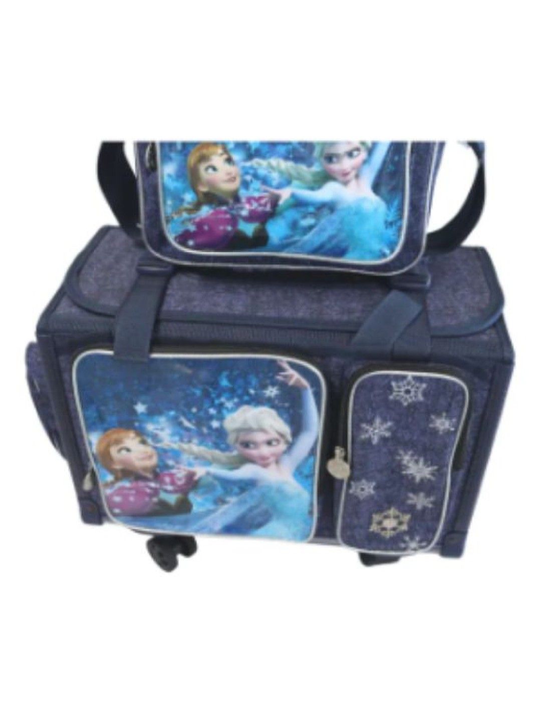 Disney Frozen Medium Box Type School Trolley Set (Blue- Image 3)