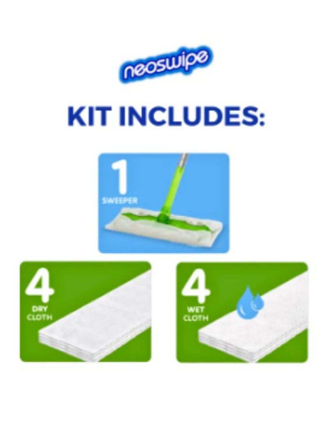 Neoswipe Dry and Wet Multi Surface Floor Sweeping and Mopping Starter Kit (No Color- Image 3)