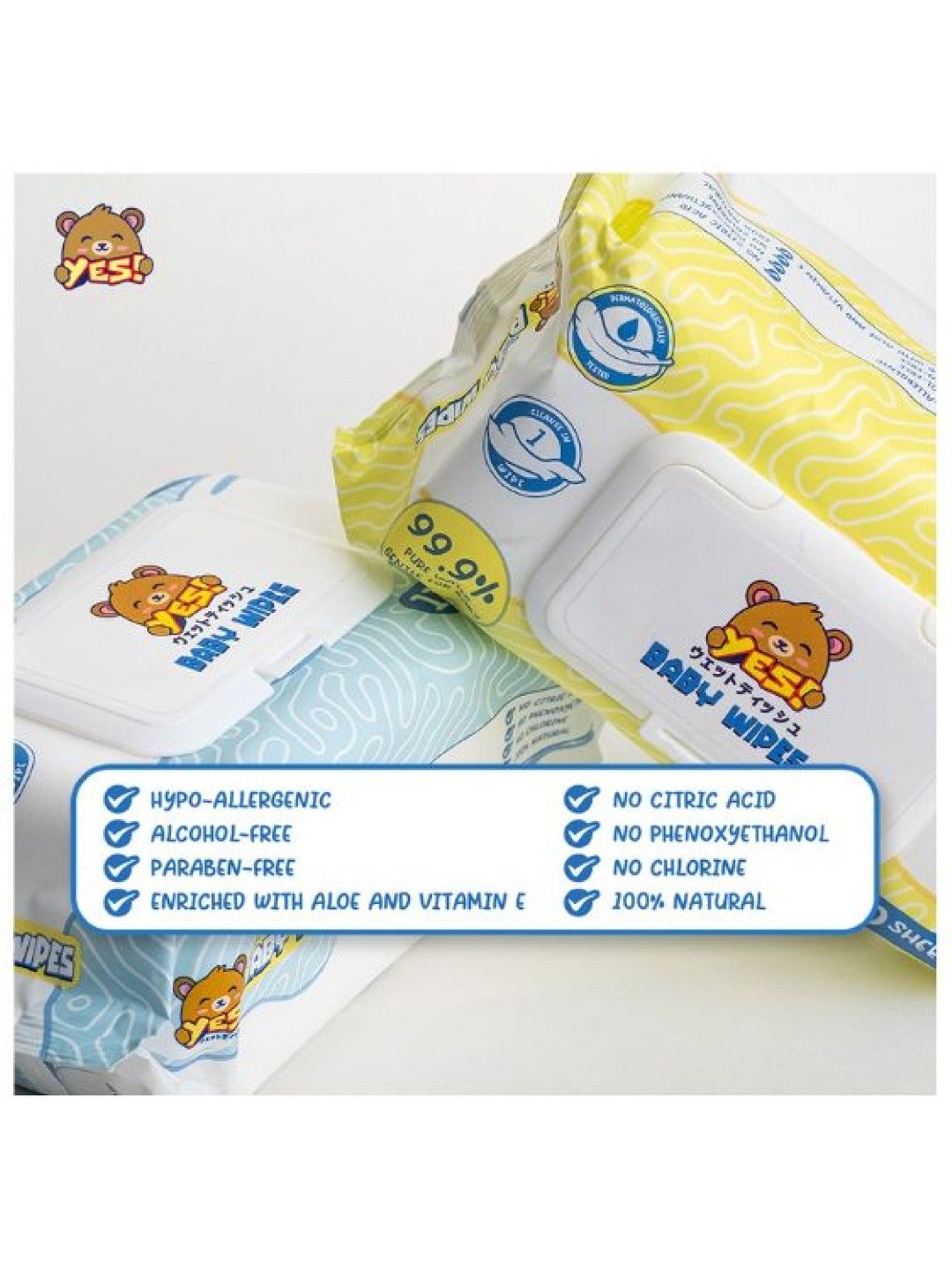 YES! Baby Wipes COMBI MEGA (12 PACKS UNSCENTED & 12 PACKS SCENTED) (No Color- Image 4)