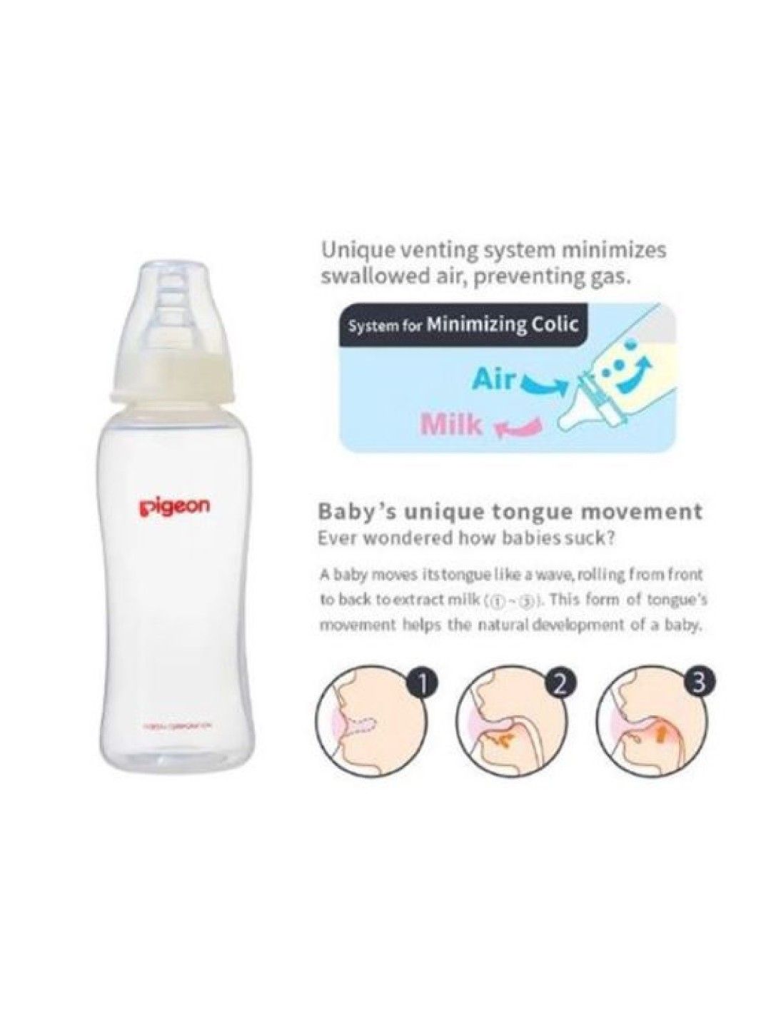 Pigeon Crystal Clear Streamline Bottle (250ml) (No Color- Image 3)