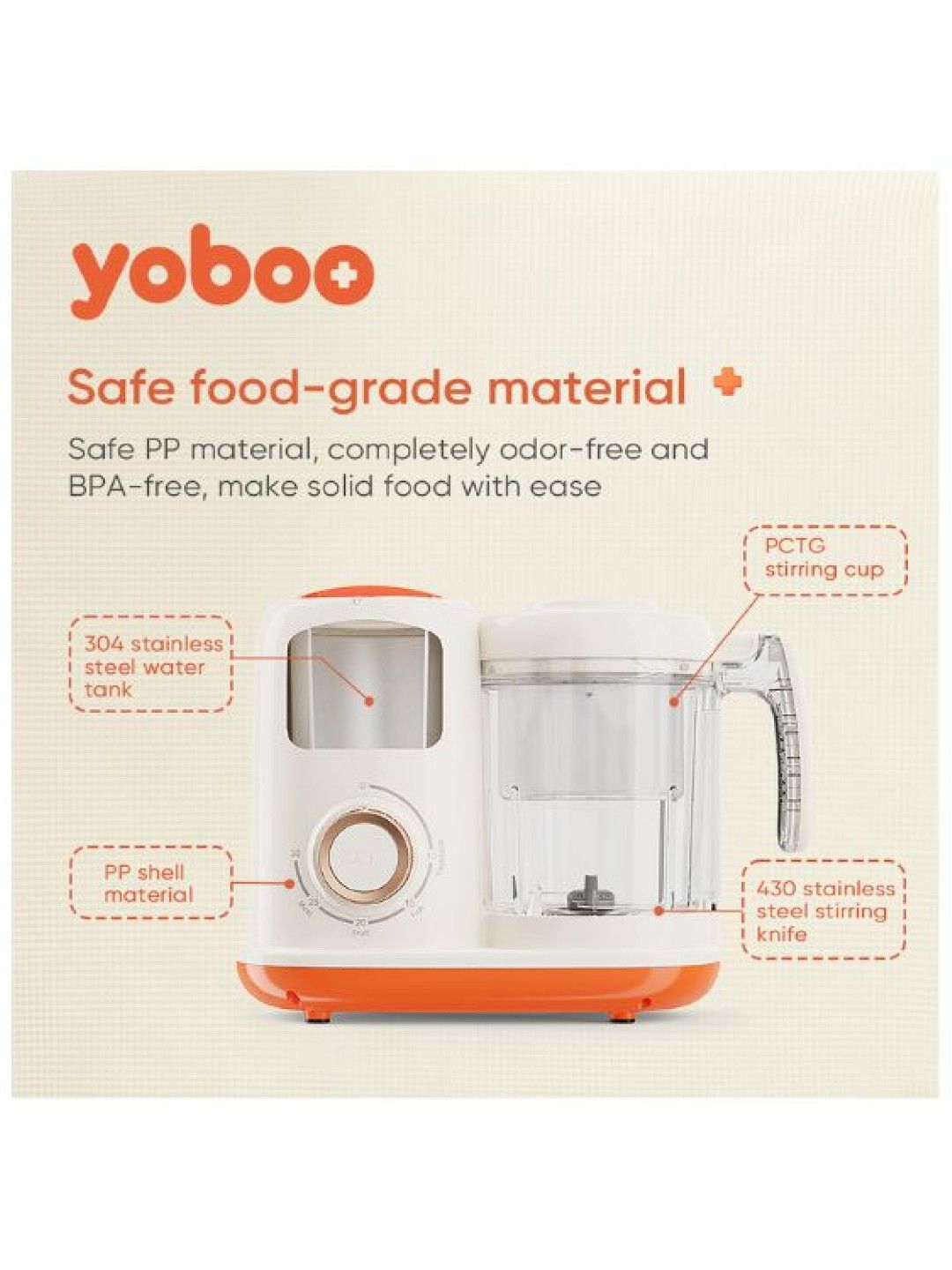 Yoboo Multifunctional Baby Food Processor (No Color- Image 3)