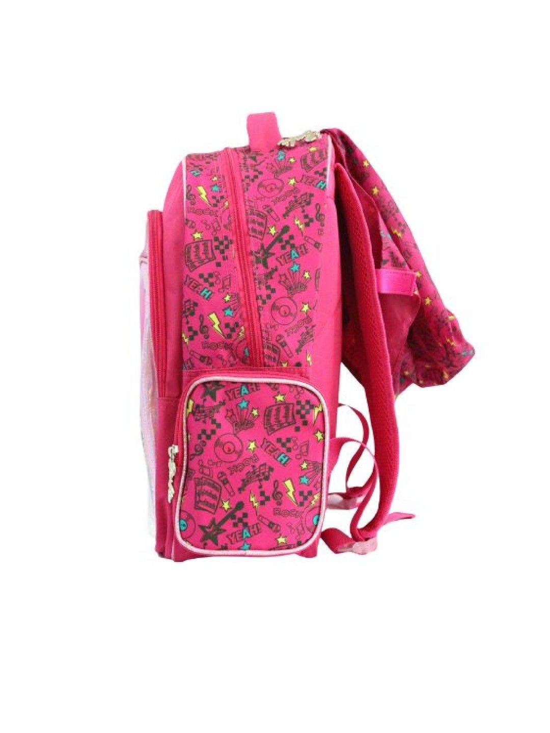 Barbie Singer Bring on The Beat 16inches School Backpack with built in Rain Hood (Pink- Image 3)