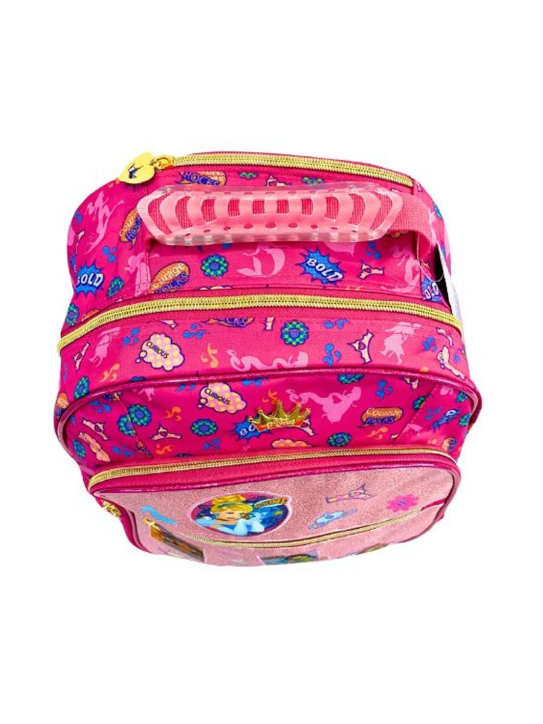 Disney Princess Girls' 15inch School Backpack with Hoodie (Pink- Image 3)