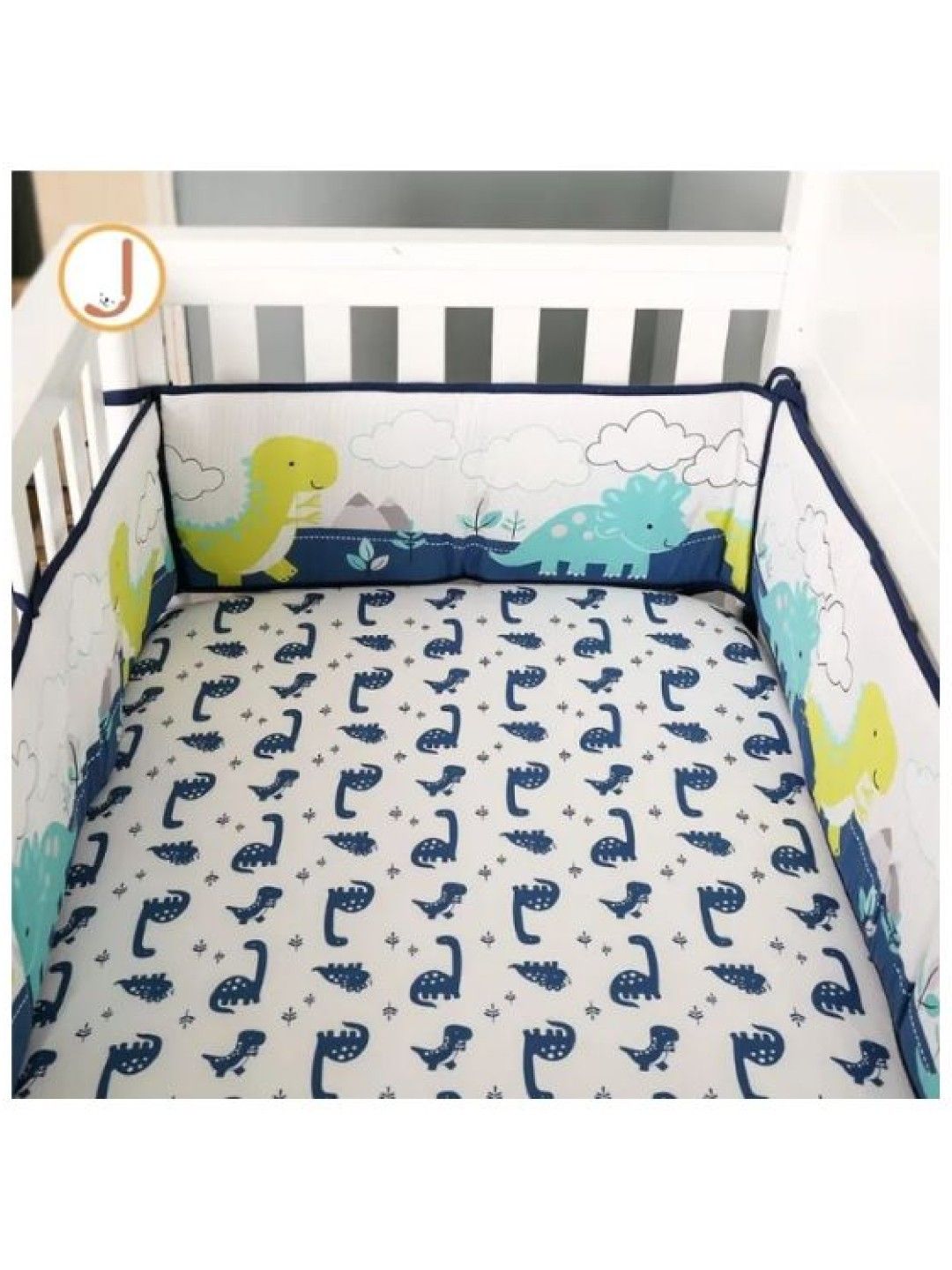 Juju Nursery Fitted Sheet (Dinosaur Land- Image 2)