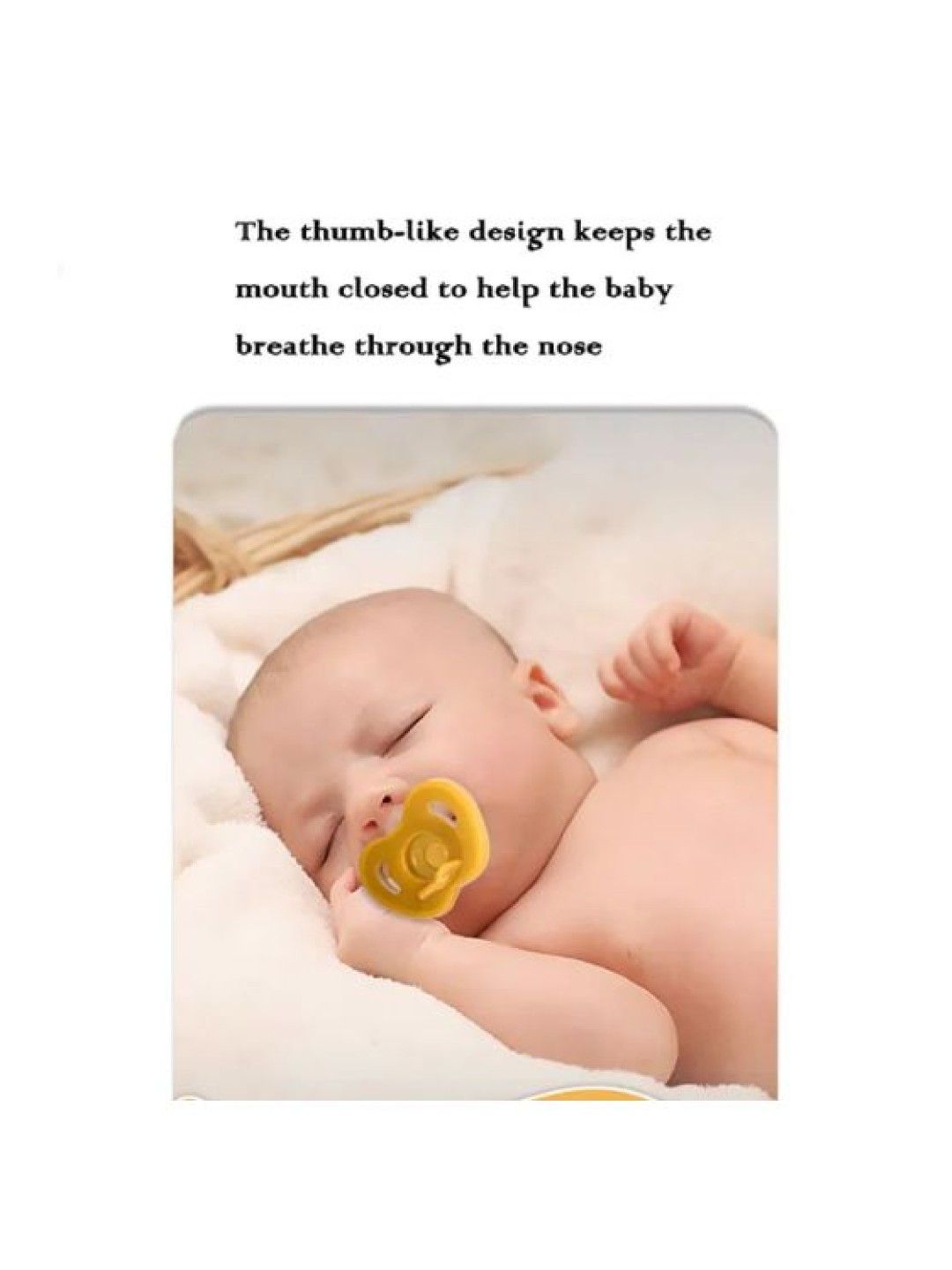 V-coool Premium Silicone Pacifier with Case and Anti-slip Strap Day and Night Use (Daytime Round Head- Image 2)