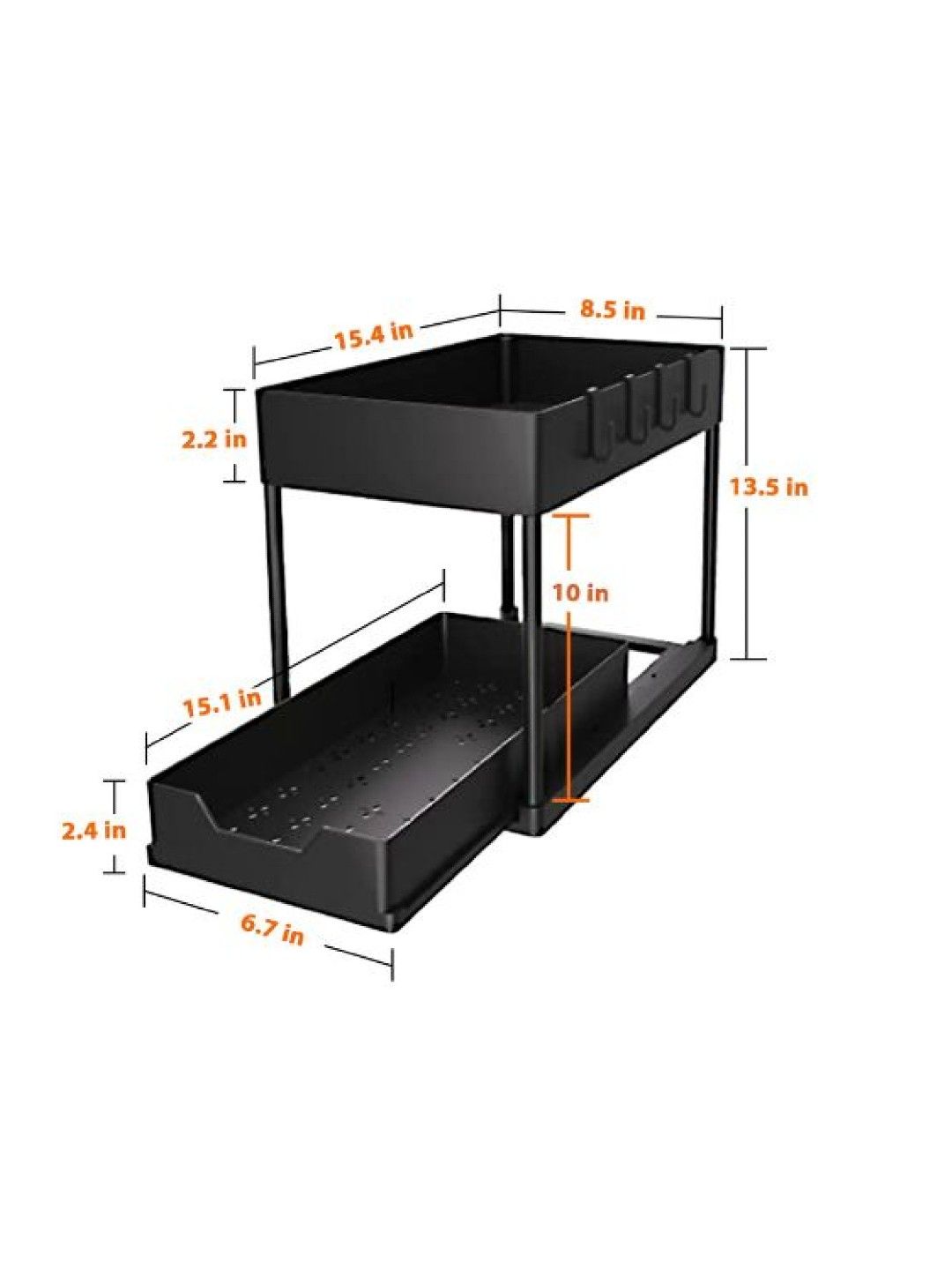 Ayousin Under Sink Organizer (Black- Image 3)