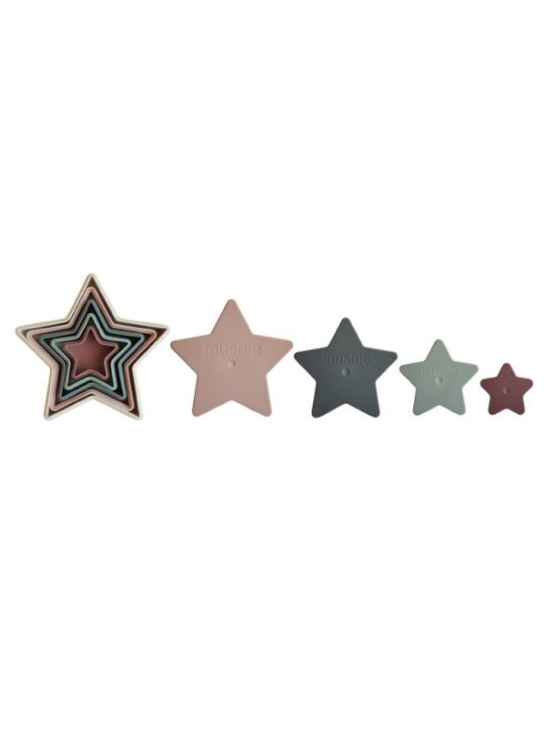 Mushie Nesting Stars Toy (One Color Set- Image 3)