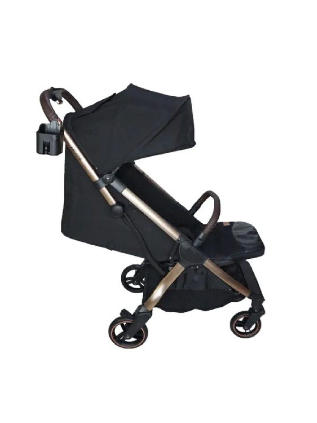 Akeeva Luxury Self-Fold Travel Stroller (Autofold Gold) (Black- Image 3)