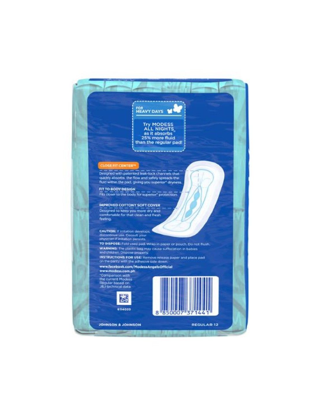 Modess Cottony Soft Non-Wing Sanitary Napkins (12s) (No Color- Image 3)