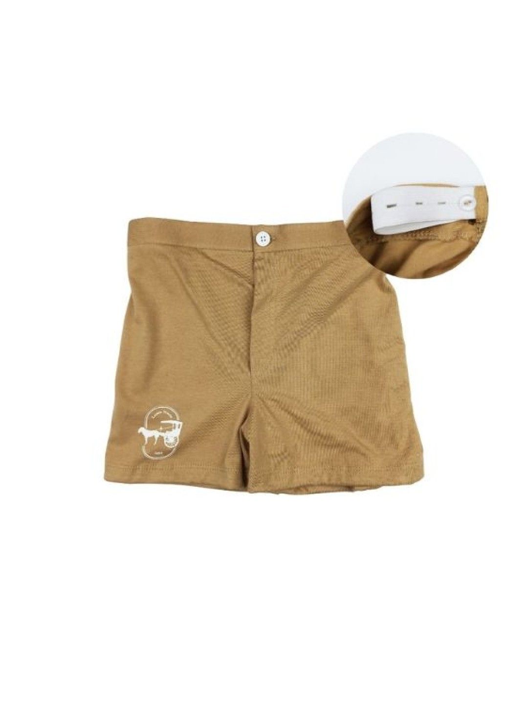 Looms Toddler Boys Polo Shirt and Printed Shorts Set - Kalesa Collection (Oak- Image 3)