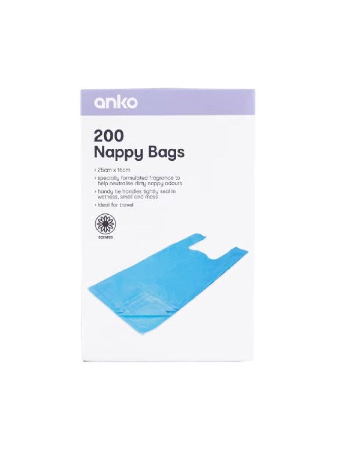 Anko Nappy Bags (200 packs) (Blue- Image 3)