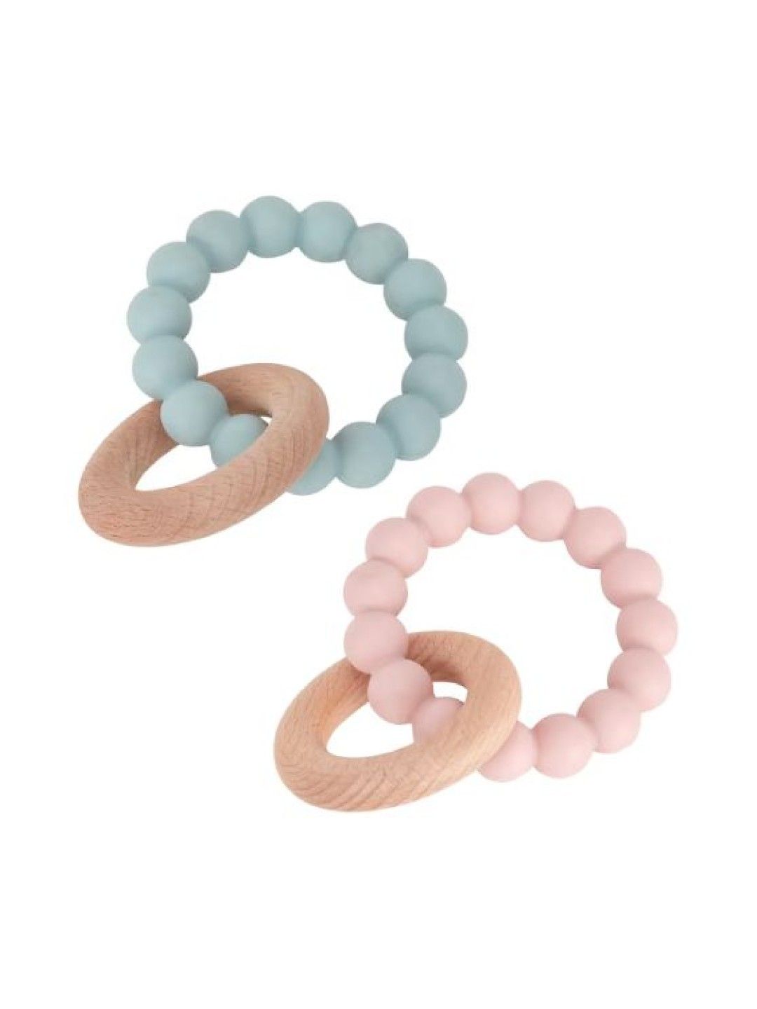 Anko Wooden & Silicone Teether (Pink- Image 2)