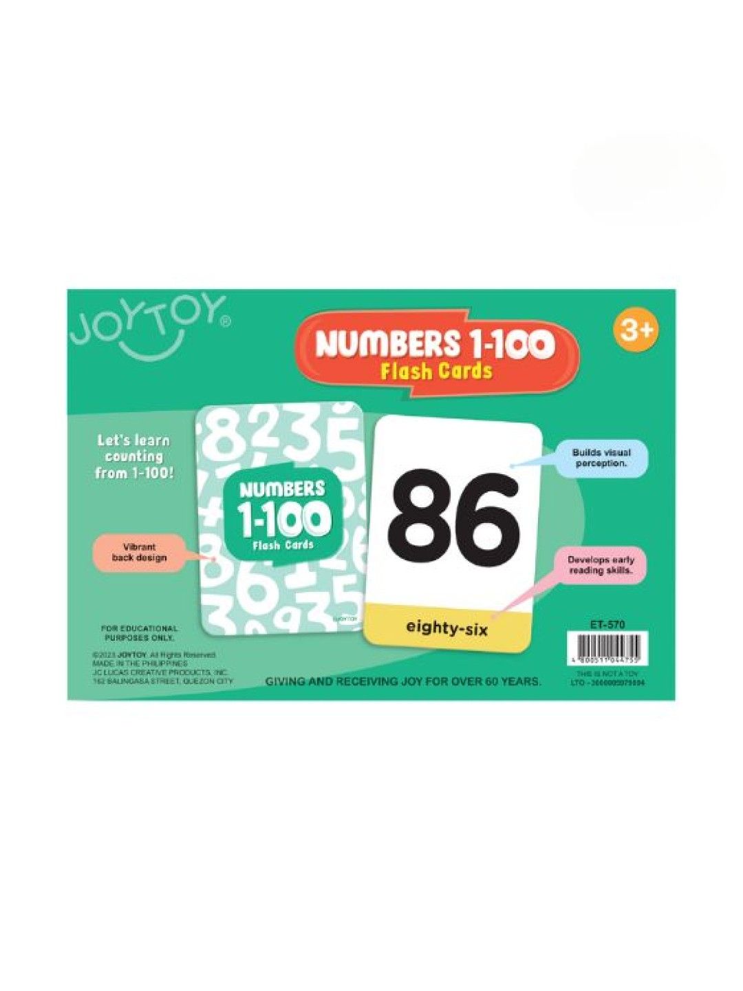 Joytoy Number 1-100 Flash cards (No Color- Image 3)