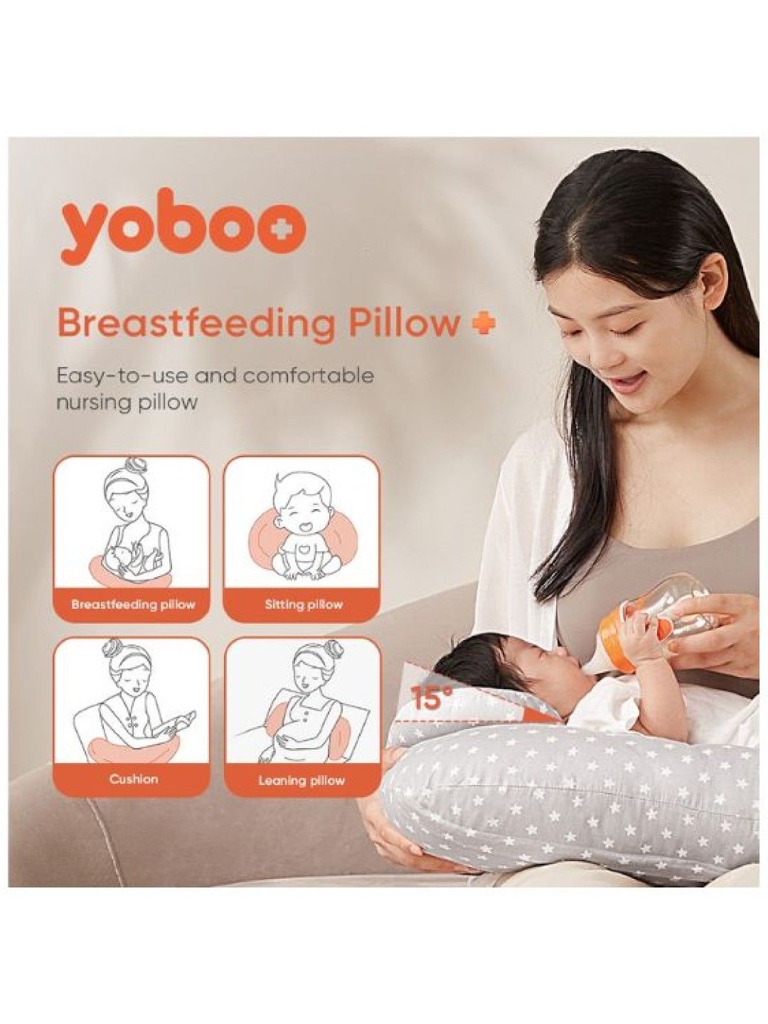 Yoboo Breastfeeding Pillow (No Color- Image 3)