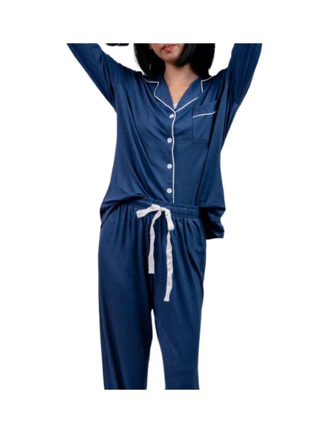 Kalma Bamboo Sleepwear Pajama Set for Women | Lana Collection (Royal Blue- Image 2)