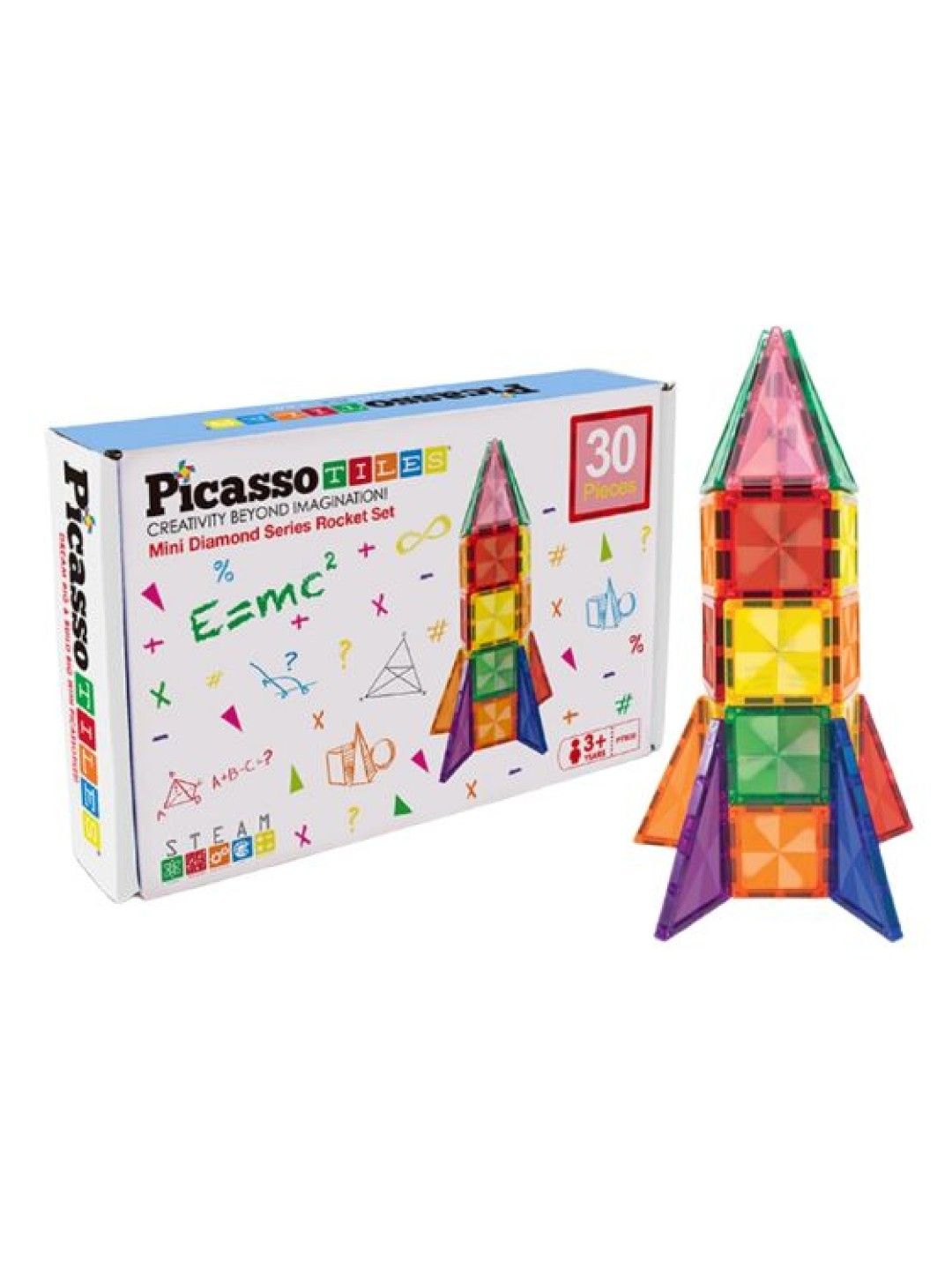 Picasso Tiles Magnet Mini Tile (30pcs) (No Color- Image 3)