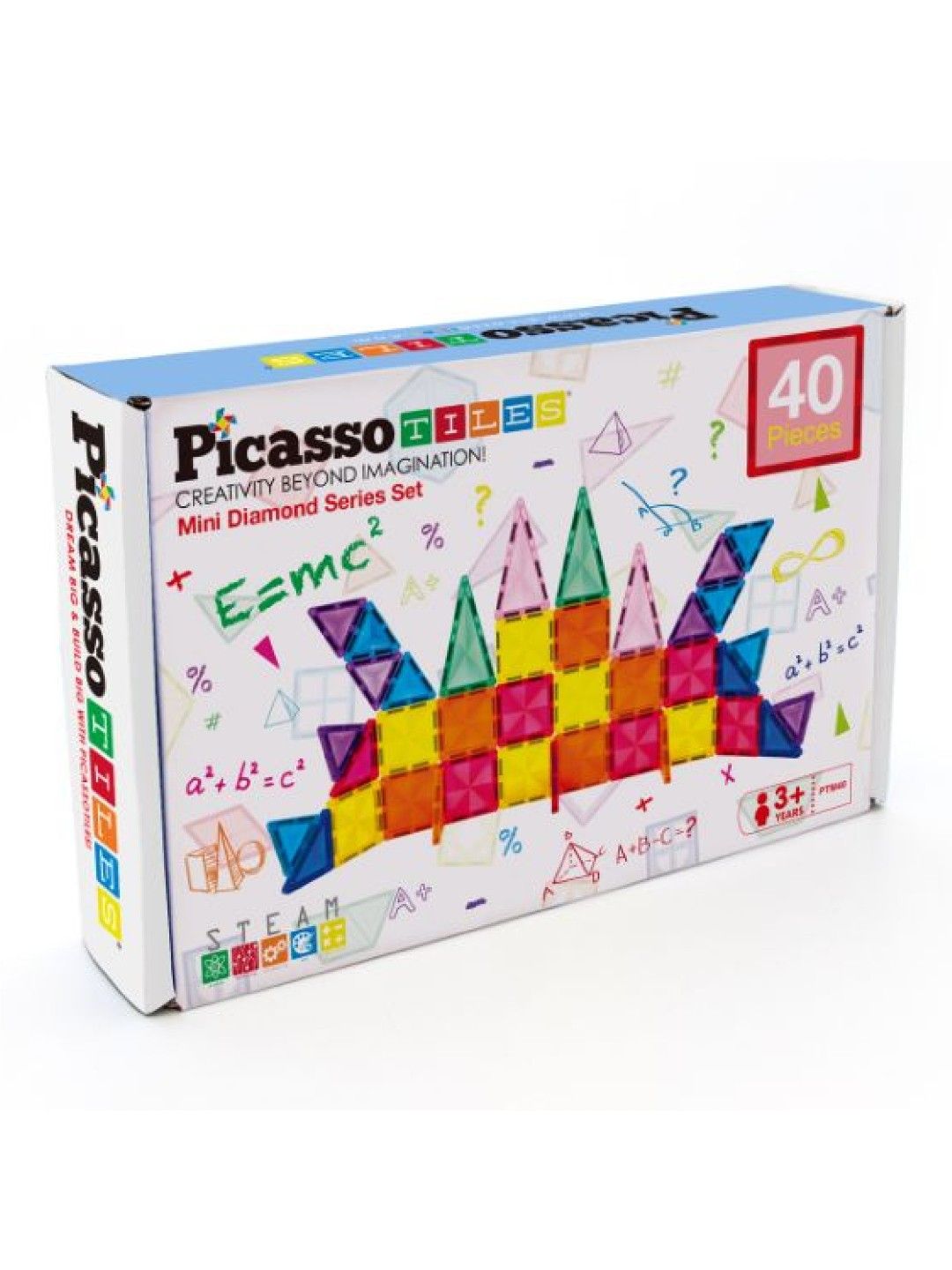 Picasso Tiles Magnet Mini Tile (40pcs) (No Color- Image 3)