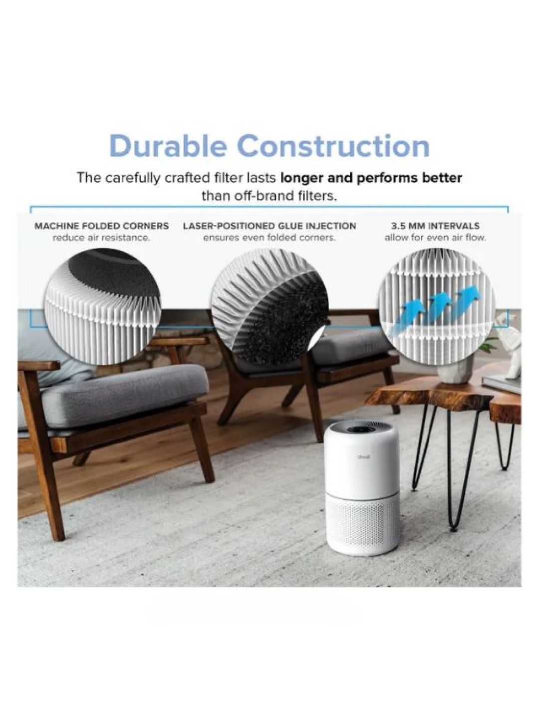 Levoit Core 300 True HEPA 3-Stage Original Replacement Filter, Core 300-RF White (No Color- Image 3)