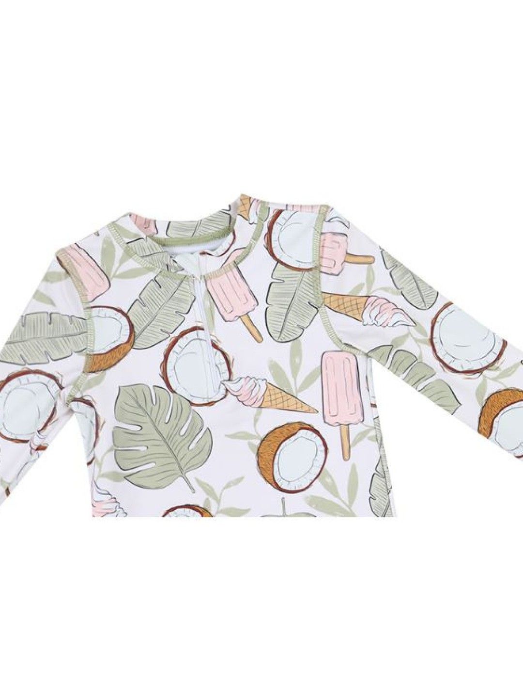 Little Paddler Little Lyla Longsleeves Rashguard for Baby Girl (Coconut- Image 3)