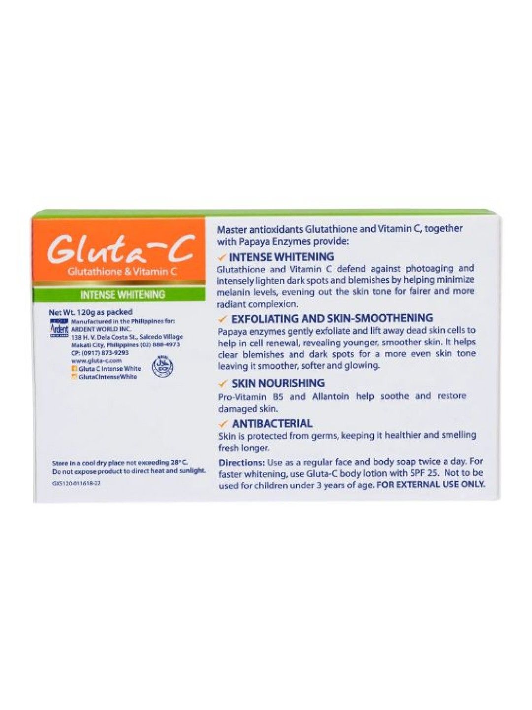 Gluta-C Soap with Papaya Exfoliants (120g) (No Color- Image 3)