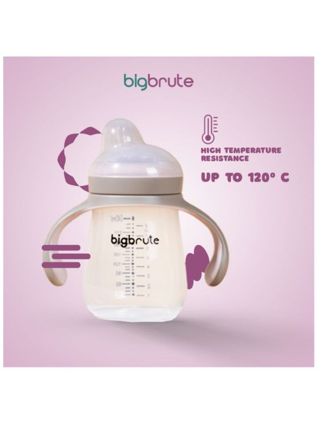 Big Brute Training Bottle (240ml) (Grey- Image 3)
