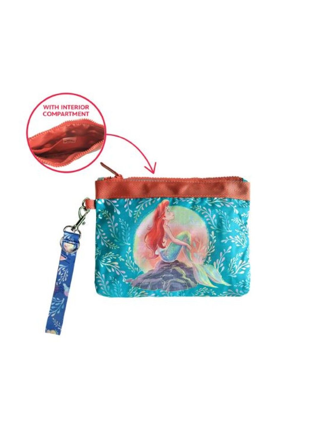 Zippies Lab Disney Little Mermaid Ariel Pearlescent Wristlet with Detachable Strap (3pcs) (No Color- Image 3)