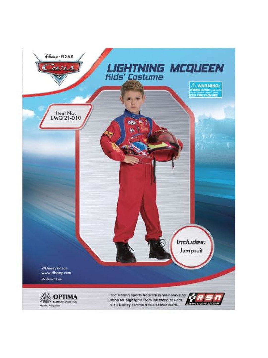 Disney Cars Lightning Mcqueen Racer Costume (No Color- Image 4)