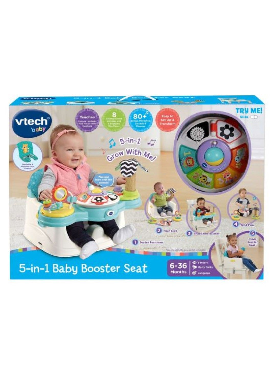 VTech 5 in 1 Baby Booster Seat (Multicolor- Image 3)