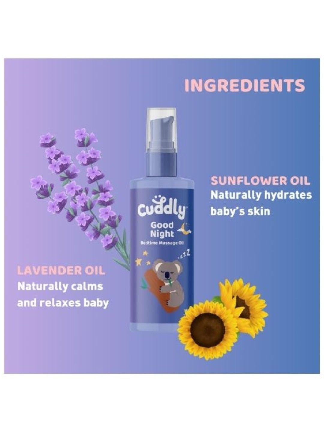 Cuddly Good Night Natural Lavender Bedtime Massage Oil (50ml) (No Color- Image 3)