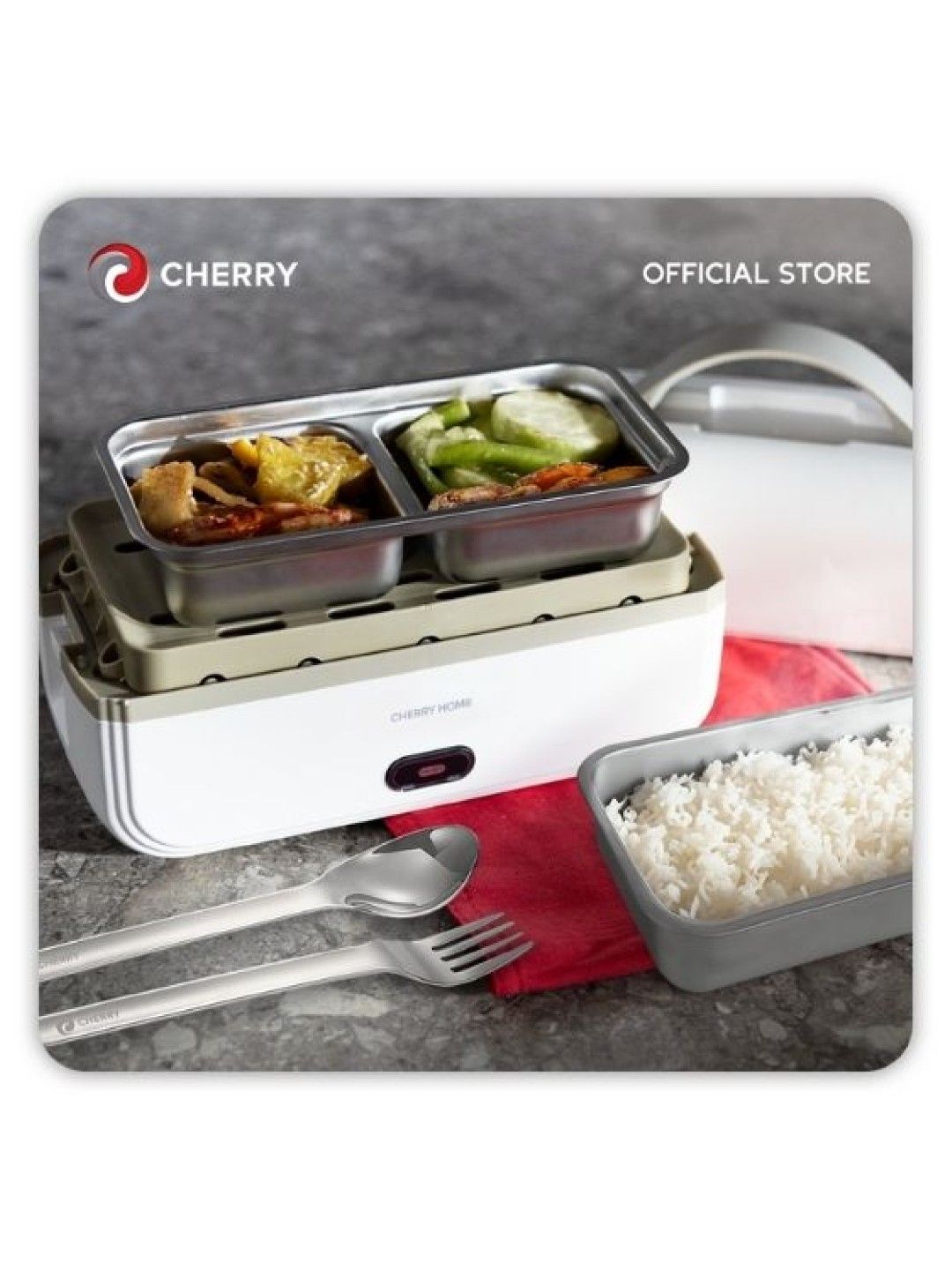 Cherry Multi-Function Lunch Box (Portable) (No Color- Image 3)