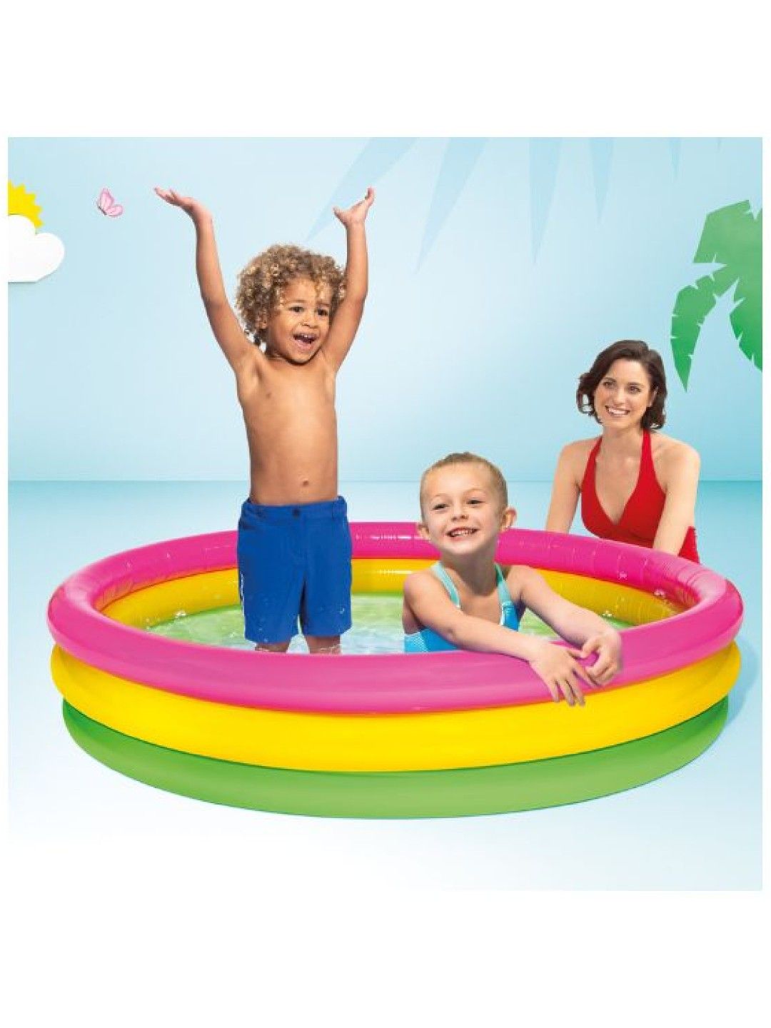 Intoyz Sunset Glow Pool 3-ring with Inflatable Floor Shelf Box (No Color- Image 3)