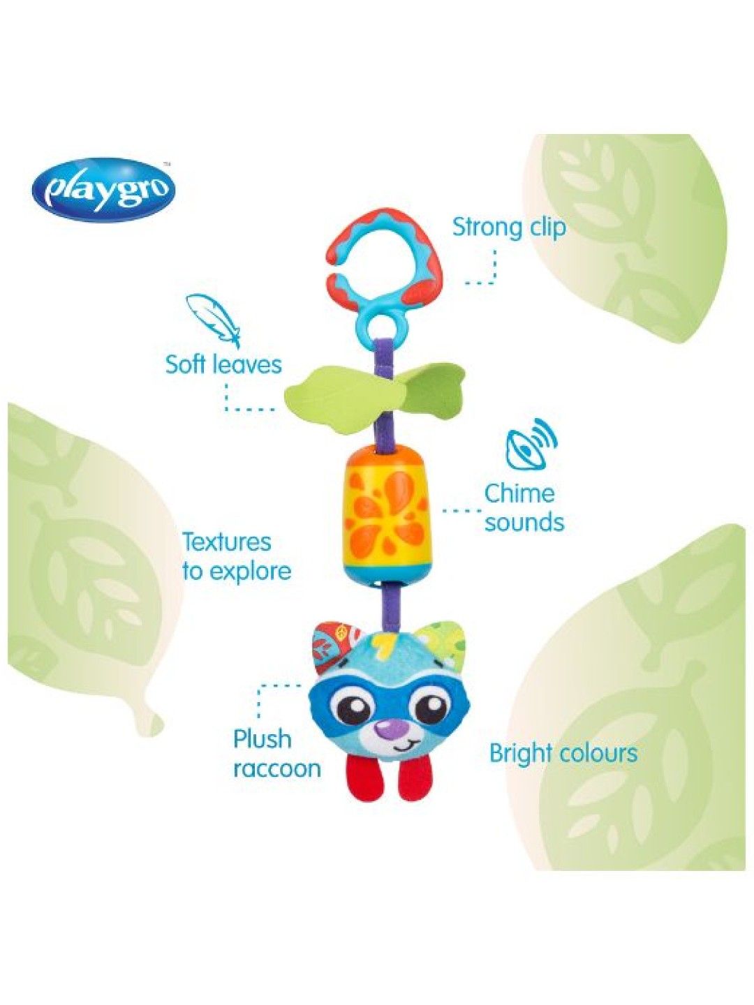 Playgro Cheeky Chime Rocky Racoon (No Color- Image 3)