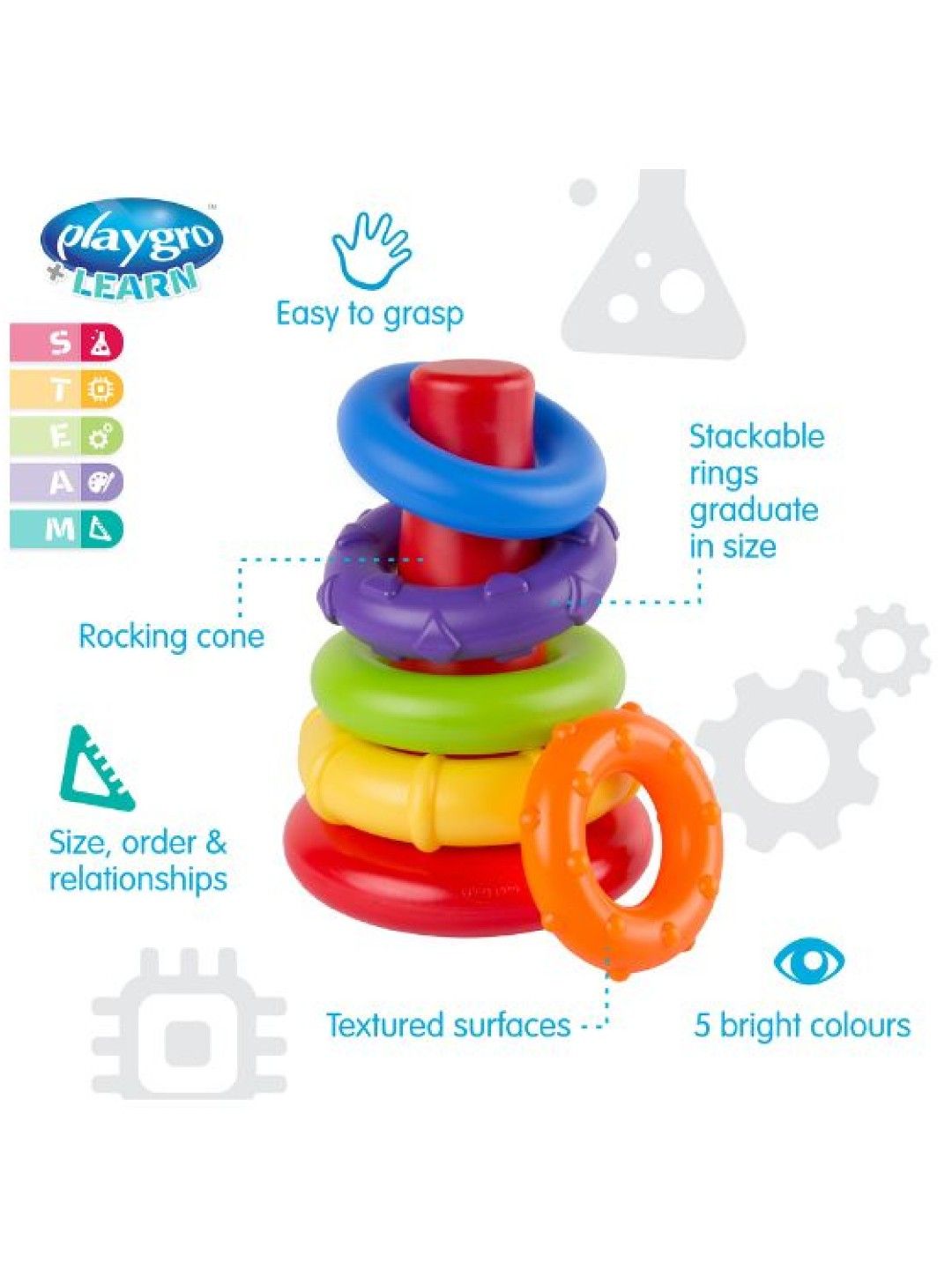 Playgro Sort And Stack Tower (No Color- Image 3)