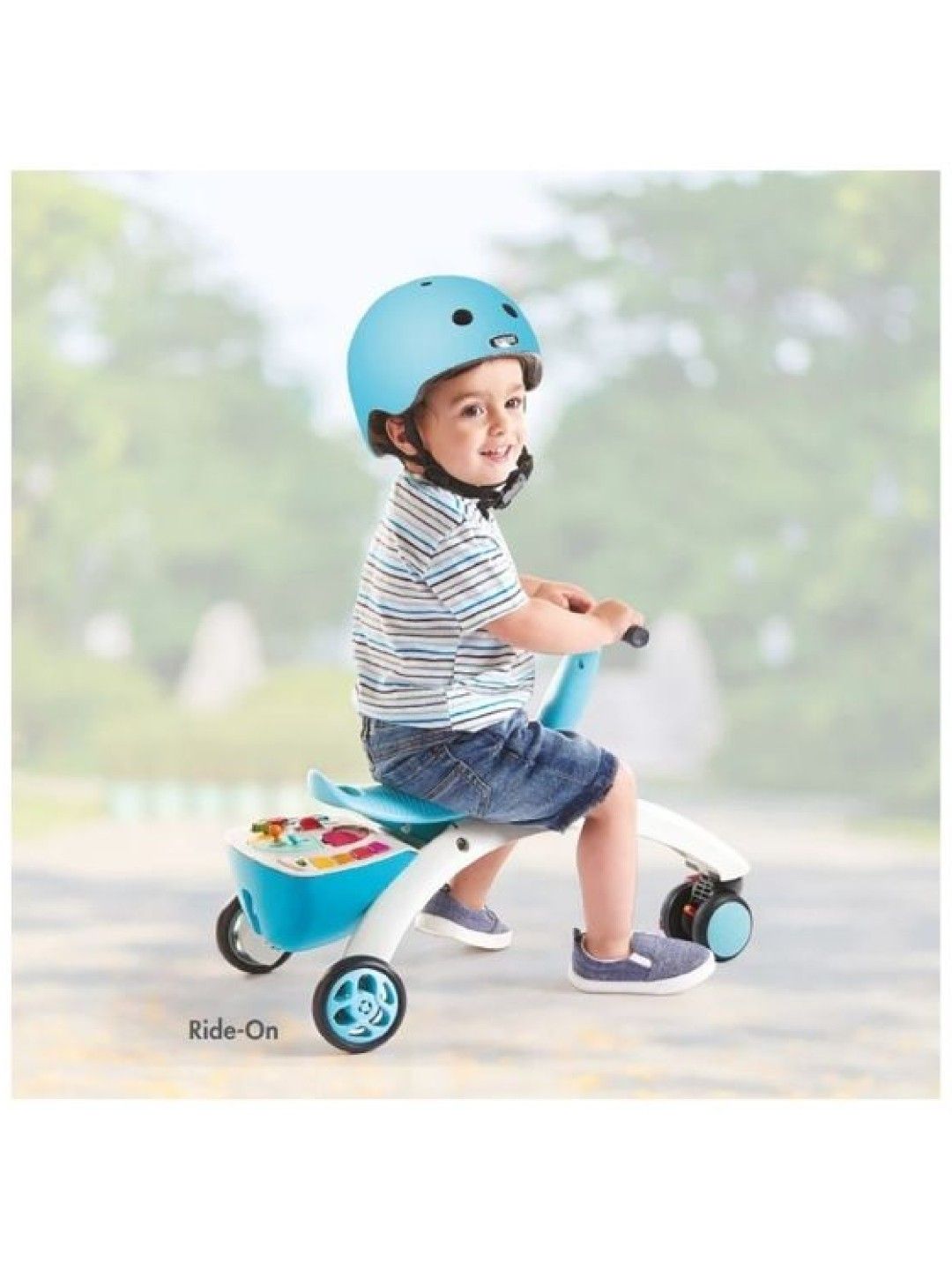 Tiny Love 5-in-1 Walk Behind & Ride On (Blue- Image 3)