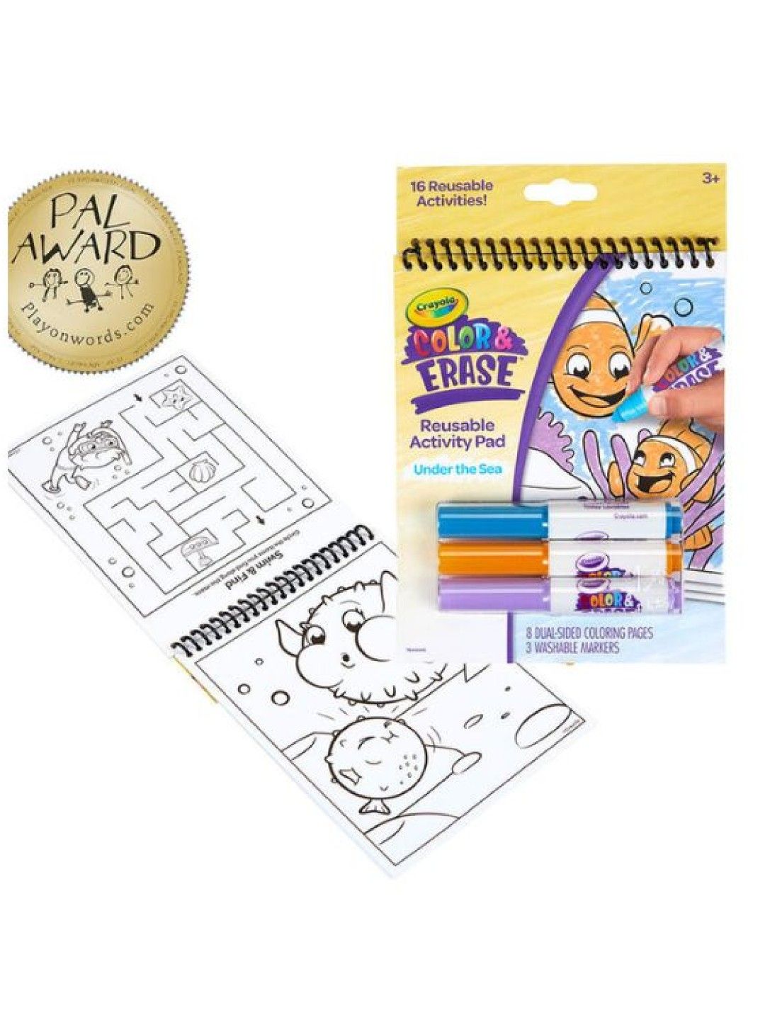 Crayola Crayola Color & Erase Reusable Activity Pad: Under the Sea (No Color- Image 3)