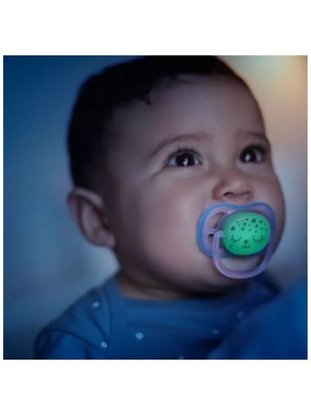Avent 0-6M Glow in the Dark Ultra Air Night Time Pacifier (2-pack) (Blue- Image 3)