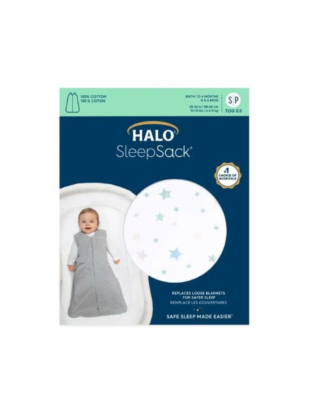 Halo SleepSack Wearable Blanket (Twinkle Blue- Image 3)