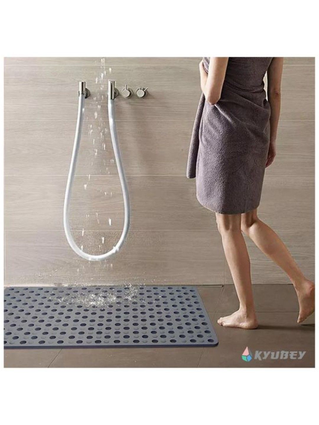 Kyubey Safety Shower Mat (Grey- Image 2)