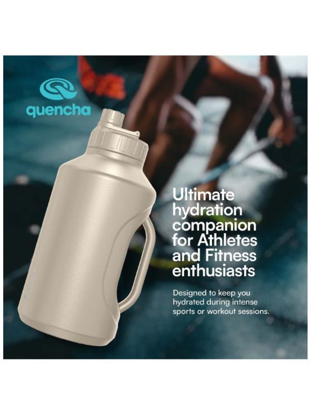 Sunbeams Lifestyle QUENCHA Premium Insulated Sports Water Tumbler (2200ml) (Sand- Image 2)