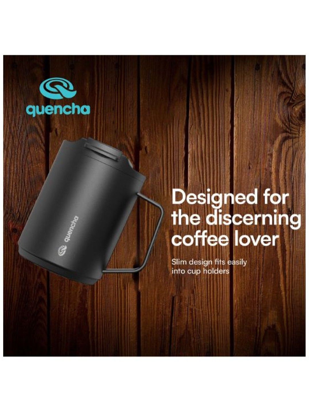 Sunbeams Lifestyle QUENCHA Premium Insulated Coffee Mug (400ml) (Onyx- Image 2)
