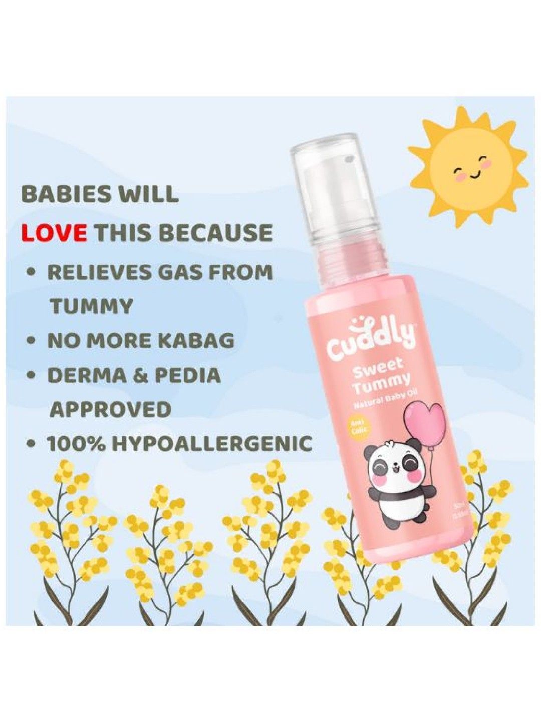 Cuddly Organic Sweet Tummy Anti Colic Massage Oil (50ml) (No Color- Image 3)